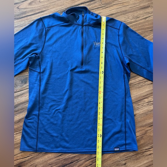 Patagonia Mens Mid Weight Quarter Zip Capilene Baselayer Polartec Blue Size XL - Picture 6 of 7